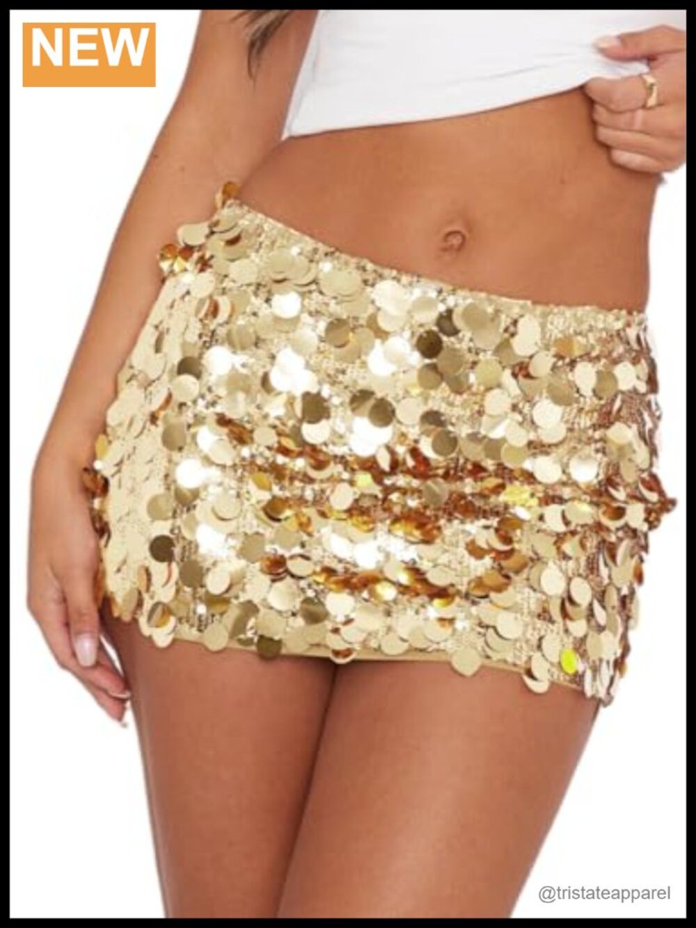 Sequin Skirt Sparkle Stretchy Bodycon Mini Party Glitter Skirts